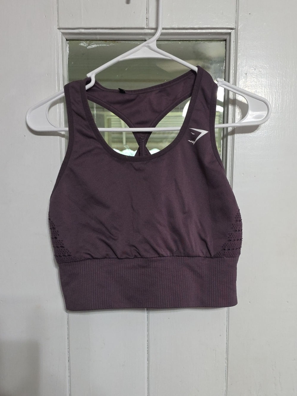 Gymshark Plum Seamless Sports Bra Supportive Crop Tank *NO PADS* Sz L? GUC READ